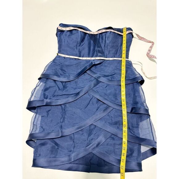 Fouy/Chov Couture New York Sweetheart Neck Mini Formal Cocktail‎ Dress Blue 8 - Picture 4 of 14